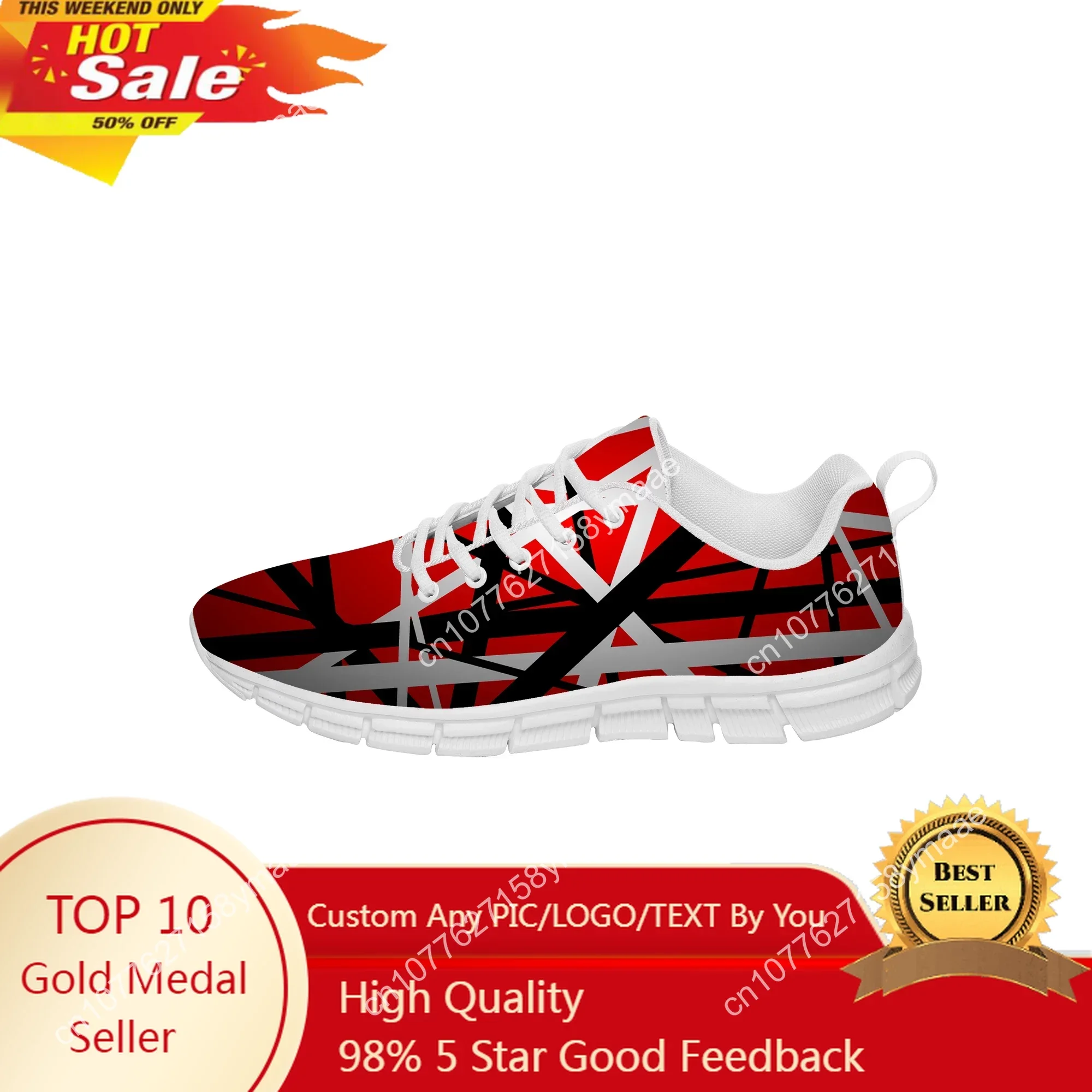 Hot Van EVH 5150 STRIPES Halen Lightweight Sneakers Summer Men Women Breathable Casual Shoes Running Shoes Mesh Sports Shoes white rose red women s running shoes men sneakers athletic sports sneakers zaptillas deporte mujertracking shoes chaussure homme