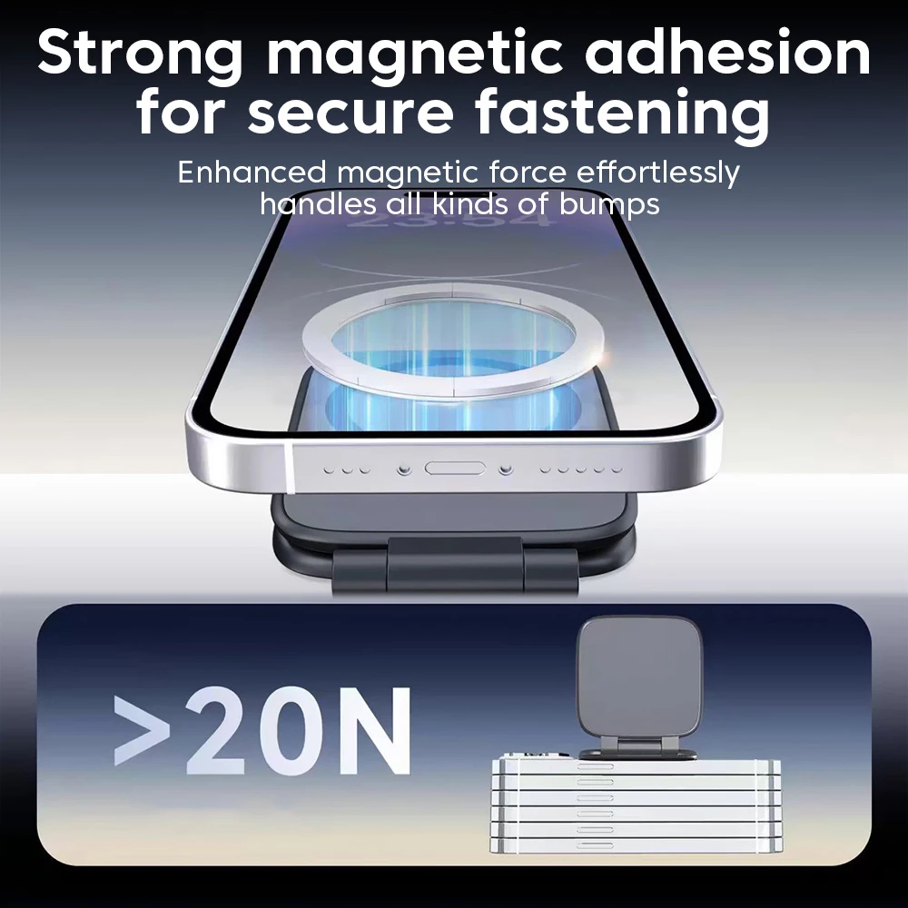 가볍고 휴대 가능한 듀얼 페이스 자석 차량용 거치대 - 네비게이션 폰용 강력한 흡착력 - 전문 휴대용 거치대