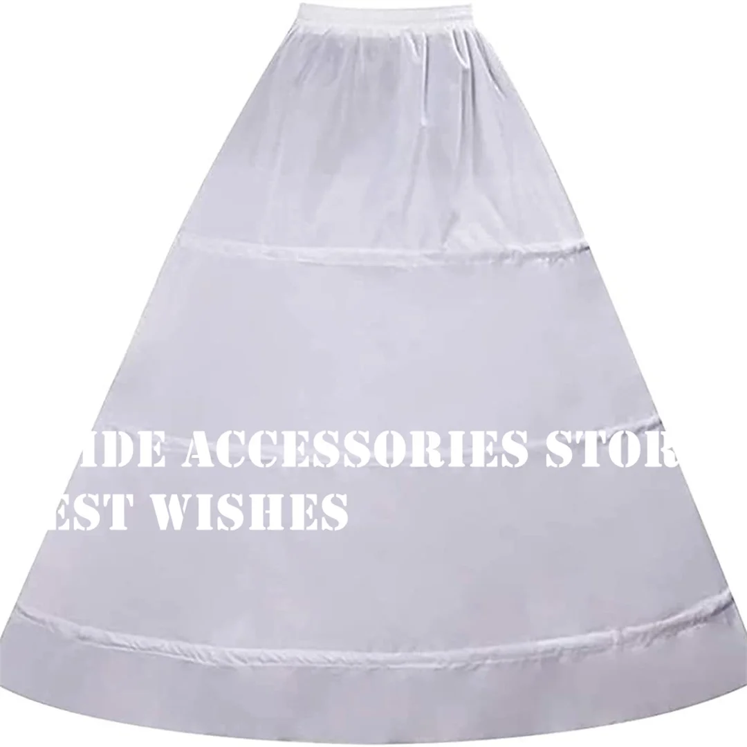 

3 Hoops White Large Skirt Bride Bridal Wedding Dress Elastic Waist Ball Gown Puffy Support Petticoat for Women