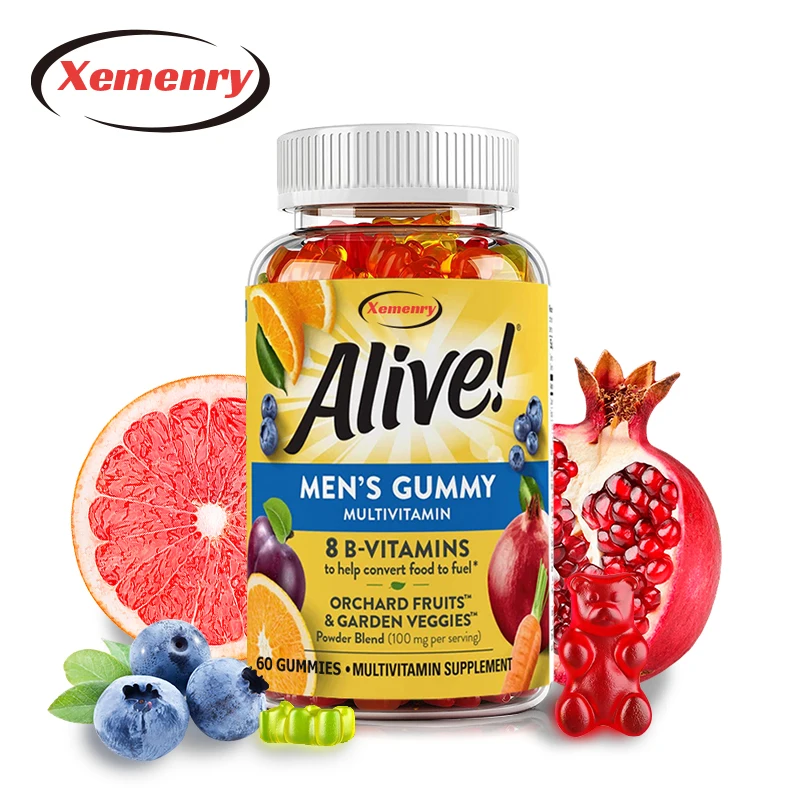 

Alive! Men's Multivitamin - Energy Metabolism, Hair, Skin, Nails, Heart Health, Immune Health and Muscle Function