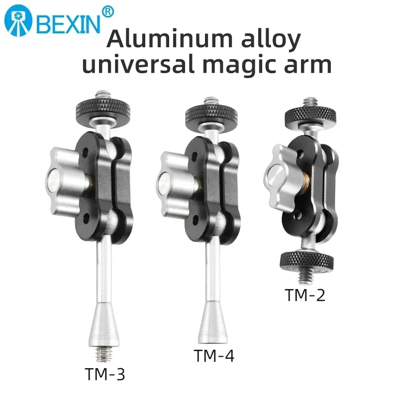 Camera Super Clamp Mount Double Ball Head Adapter Compatible with GoPro DJI Action or DSLR