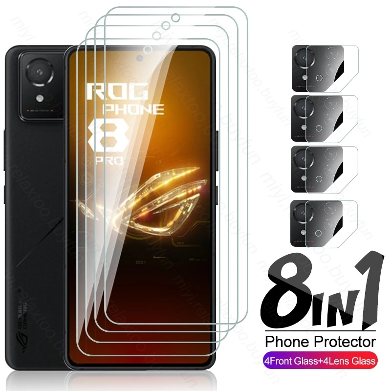 

Защитное стекло для камеры 8 в 1 для Asus ROG Phone 8 Pro 5G 2024 AI2401 6,78 дюйма, защита экрана из закаленного стекла для ROG Phone8 Pro 5G