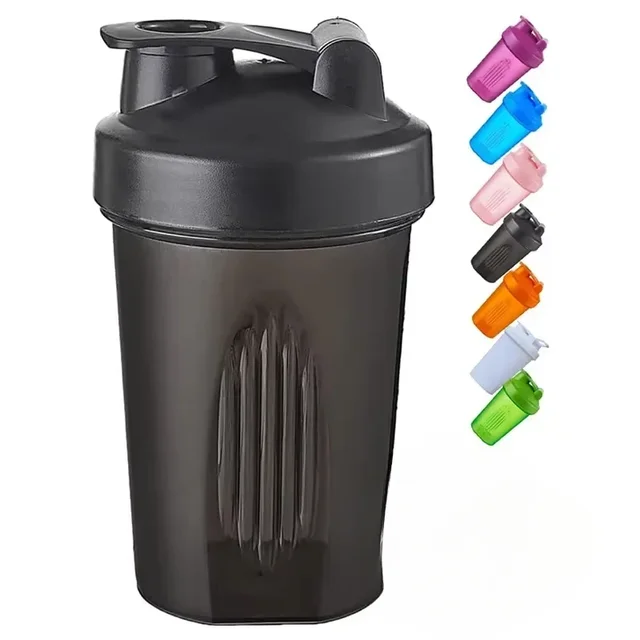 Hot 1-7PCS 400ML Blender Shaker Bottle with Scale Protein Shakes Leakproof for Powder Workout Gym Sport Mixing Cup Water Bottle
