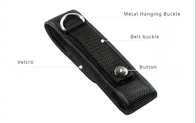 Description Picture 2 of item140 * 32mm Black Portable Nylon Strong Light Magic Tape LED Flashlight Cover