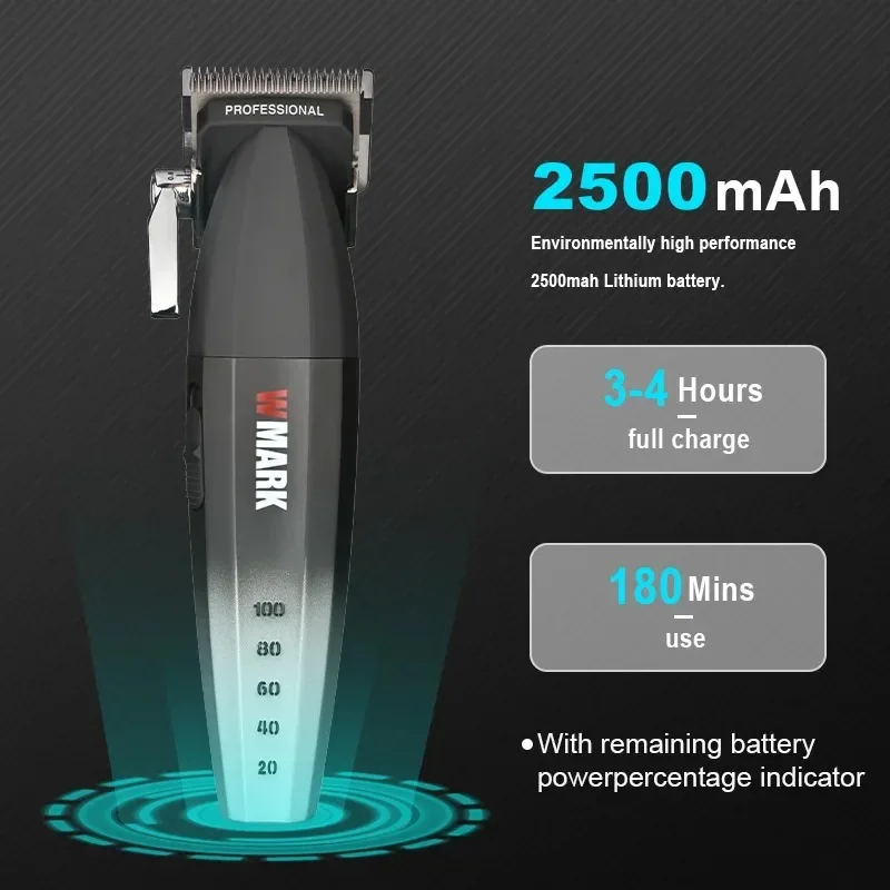 Description Picture 5 of itemNG-2038 WMARK Men's Professional Barber Shop Hair Salon Hair Clipper LCD Display Electric Trimmer 9000RPM High Speed with Apron