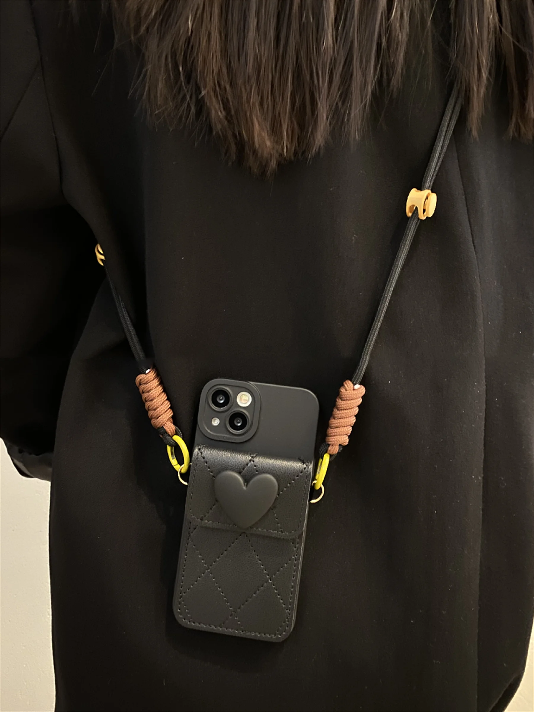 Luxury Crossbody Adjustable Strap Rhombus Coin Purse Card