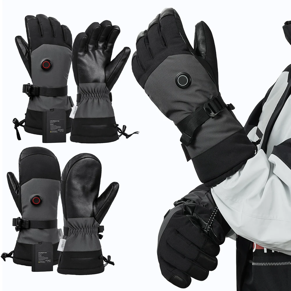 

1 Pair Winter Smart Heating Gloves Waterproof Electric Heating Gloves For Cycling Skiing Touchscreen Gloves For Men Women