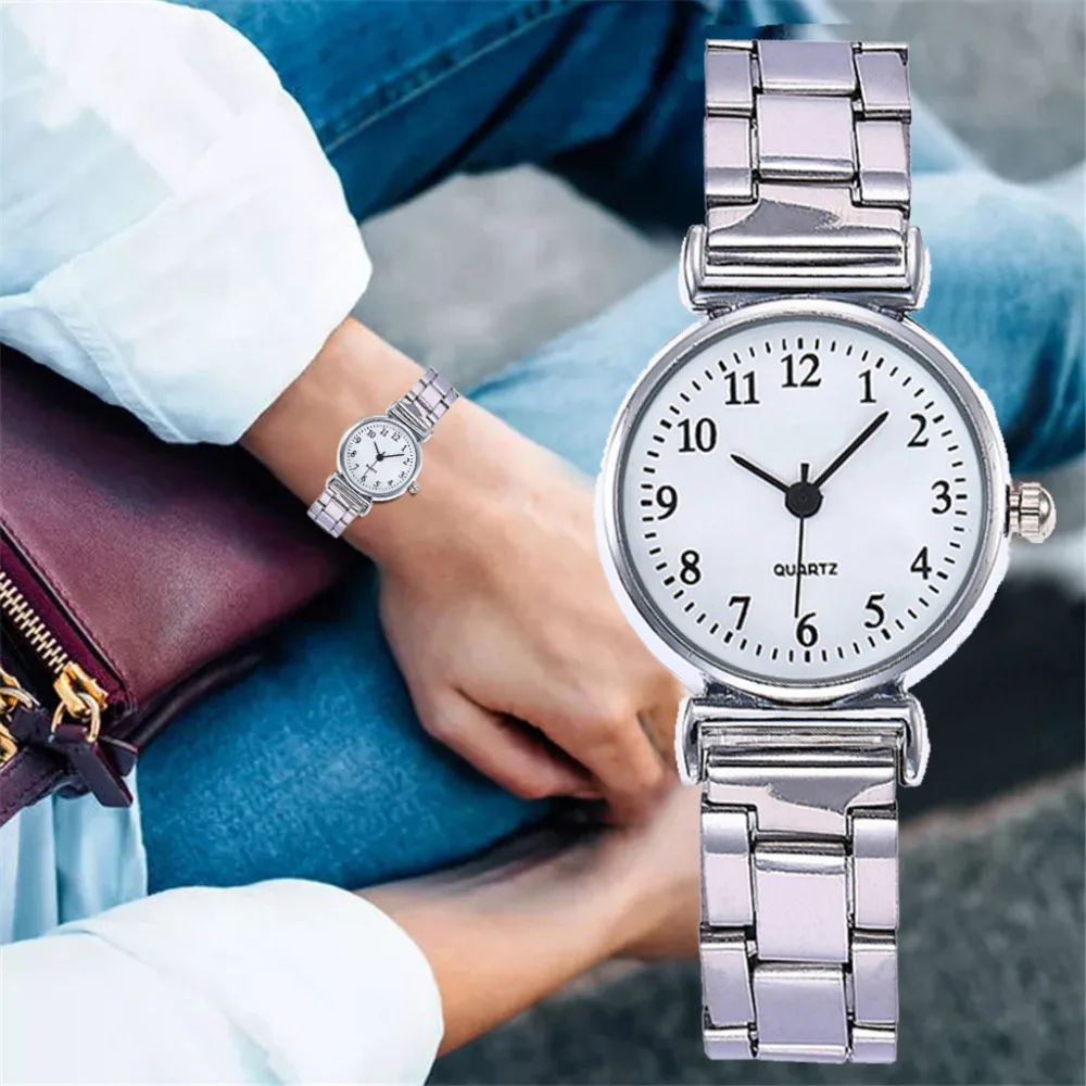 

Sdotter Stainless Steel Women's Fashion Luxury Watch Exquisite Small Dial Simple Casual Creative Bracelet Watch Ladies Quartz Wa