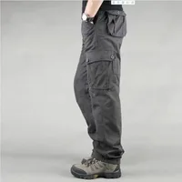 Pantalon Cargo tactique pour hommes, salopette en coton, pantalon de travail en plein air, grande taille, vêtements de randonnée camouflage, poches multiples, 2025 6