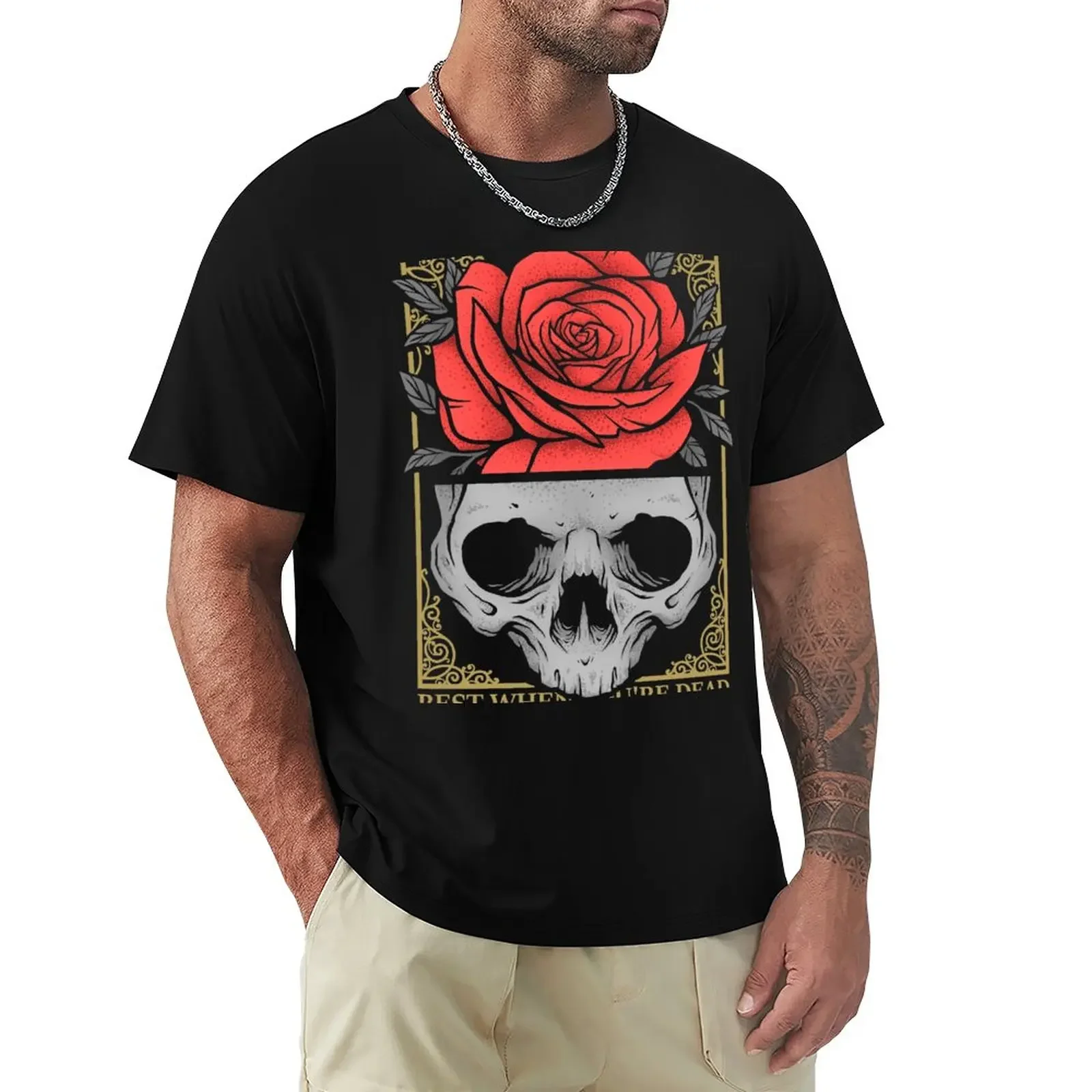 

Rest When You're Dead T-Shirt customs design your own Short sleeve tee T-shirts for men cotton