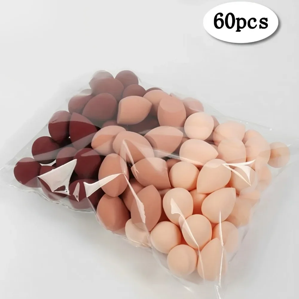 12/60PCS 여러 가지 빛깔의 메이크업 스펀지 화장품 블렌더 뷰티 에그 소프트 파운데이션 스펀지 퍼프 여성 메이크업 액세서리 Maquillaje