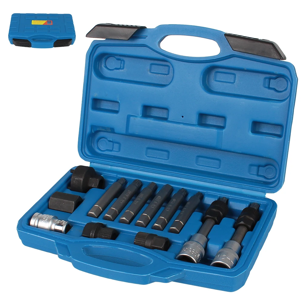 Car Belt Removal Wrench Tool Engine Auto Tool Set 13 Pcs/Set Alternator
