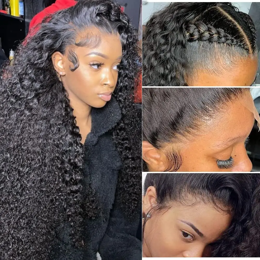 1-3 Days Fast Delivery 180 Density Wigs Human Hair 13x6 13x4 Transparent Lace Frontal Deep Wave Human Hair Wigs 5x5 Glueless Wig - Image 4