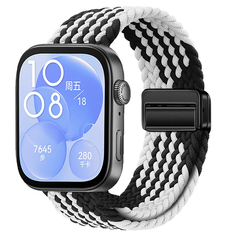 Nylon Braided Loop Strap - Magnetic Adjustable Comfort Bracelet Wristband