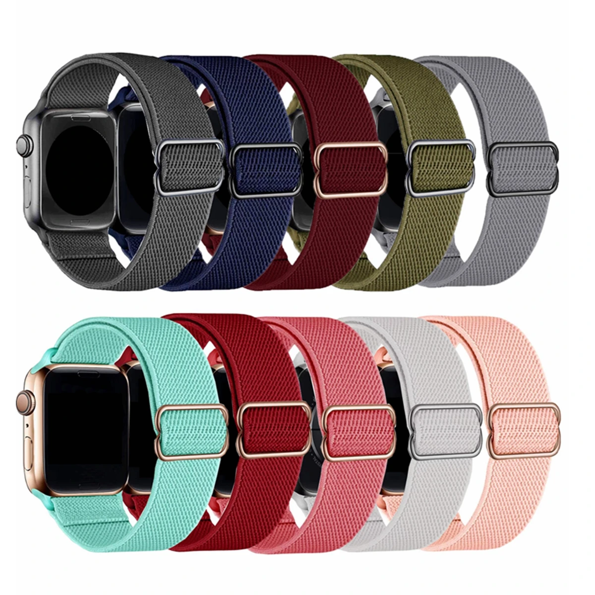 Breathable Nylon Adjustable Sport Watch Band Strap