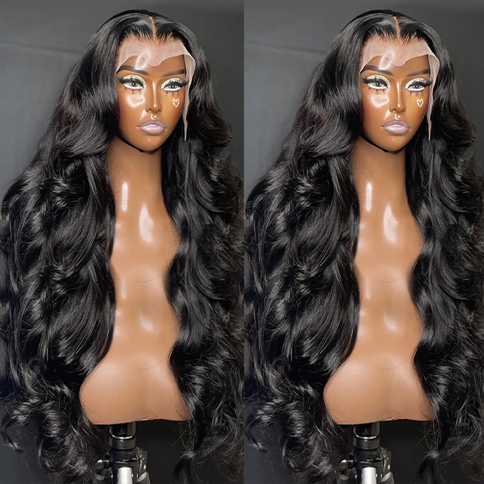 Transparent Lace Front Human Hair Wigs Brazilian Body Wave Lace Frontal Wig For Black Women PrePlucked 4x4 Lace Closure Wig