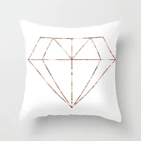 Nordic Style Pink Pillow Marble Geometric Series Waist Rest  Cover Sofa Cushion  with Removable 3