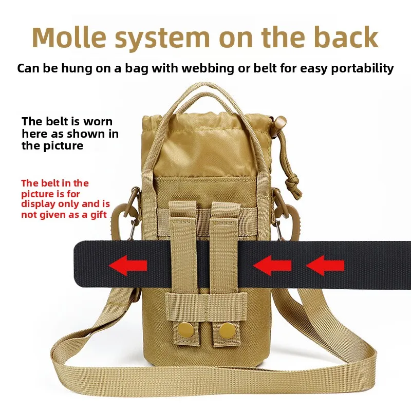 물병 파우치 전술 MOLLE 하이드레이션 캐리어 가방 스포츠 사이클링 다기능 숄더백 물병 걸이형 가방