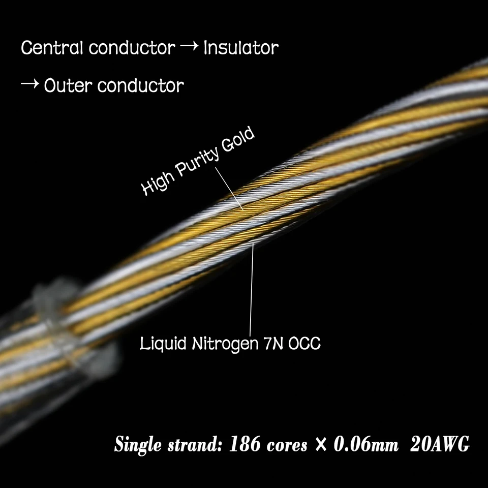 高純度Dego7n-ヘッドセット,アップグレードケーブル,Zisin-30 mm,4.4mm