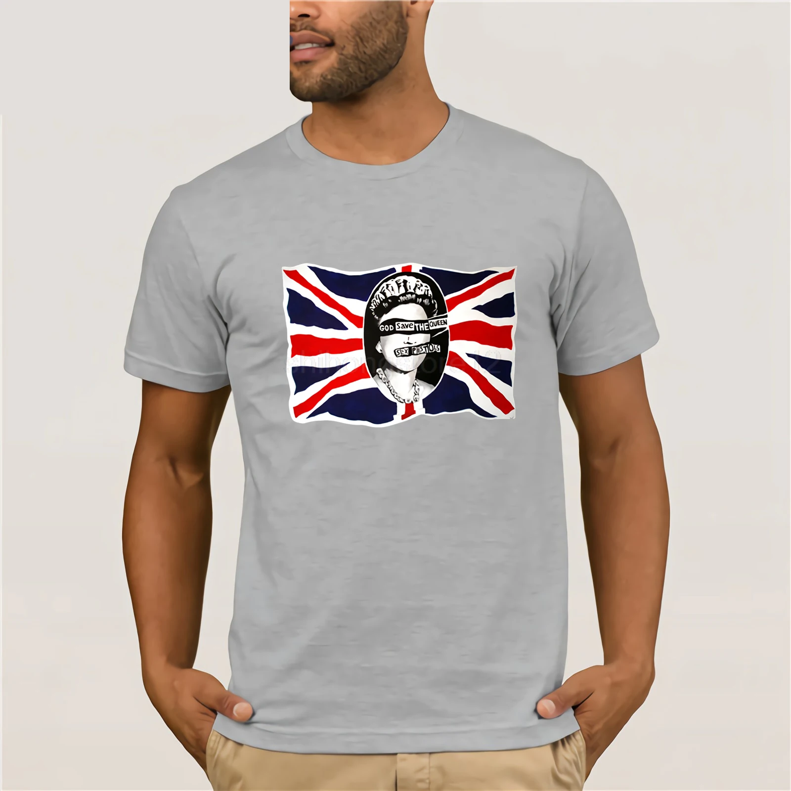 Pistole Del Sesso Dio Salva La Regina T Shirt Punk Rock Band T Shirt Uomo Uomo Tshirt Cotone Tee Abbigliamento British England Flag Mercede