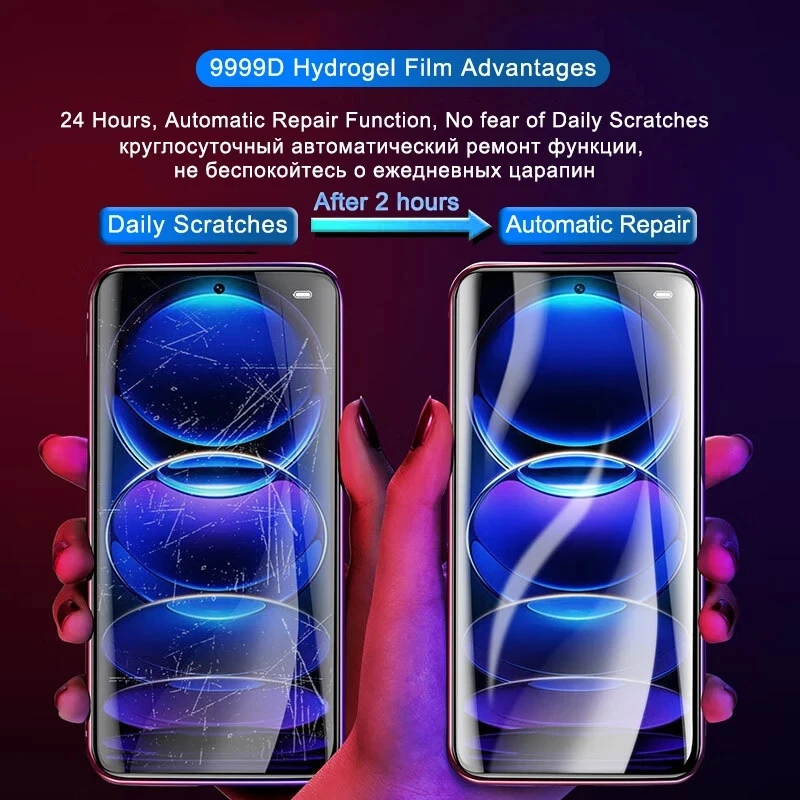 3-Pack Hydrogel Screen Protector Film Set for Motorola and Moto Edge