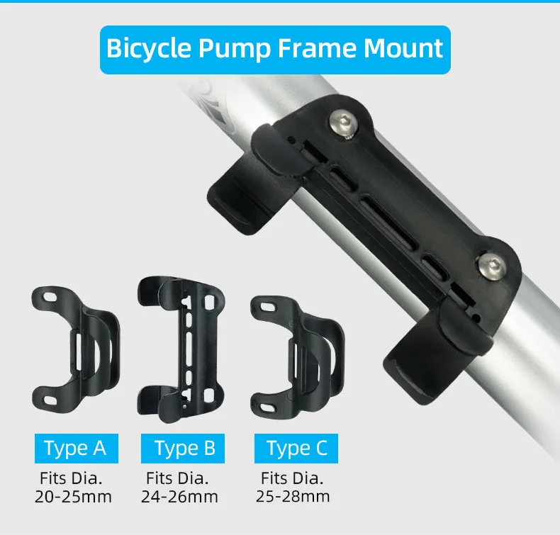 Description Picture 2 of itemMTB 20-28mm Dia. Bike Pump Holder Hook Loop Strap Fixation Bicycle Inflator Accessories Mount On Bottle Holder Hole
