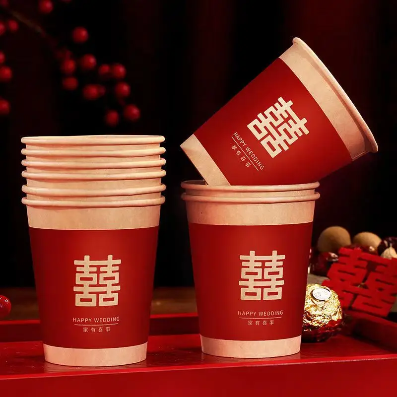 Disposable-Kraft-Paper-Cup-Chinese-Thickened-Cup-Banquet-Drinking-Water ...
