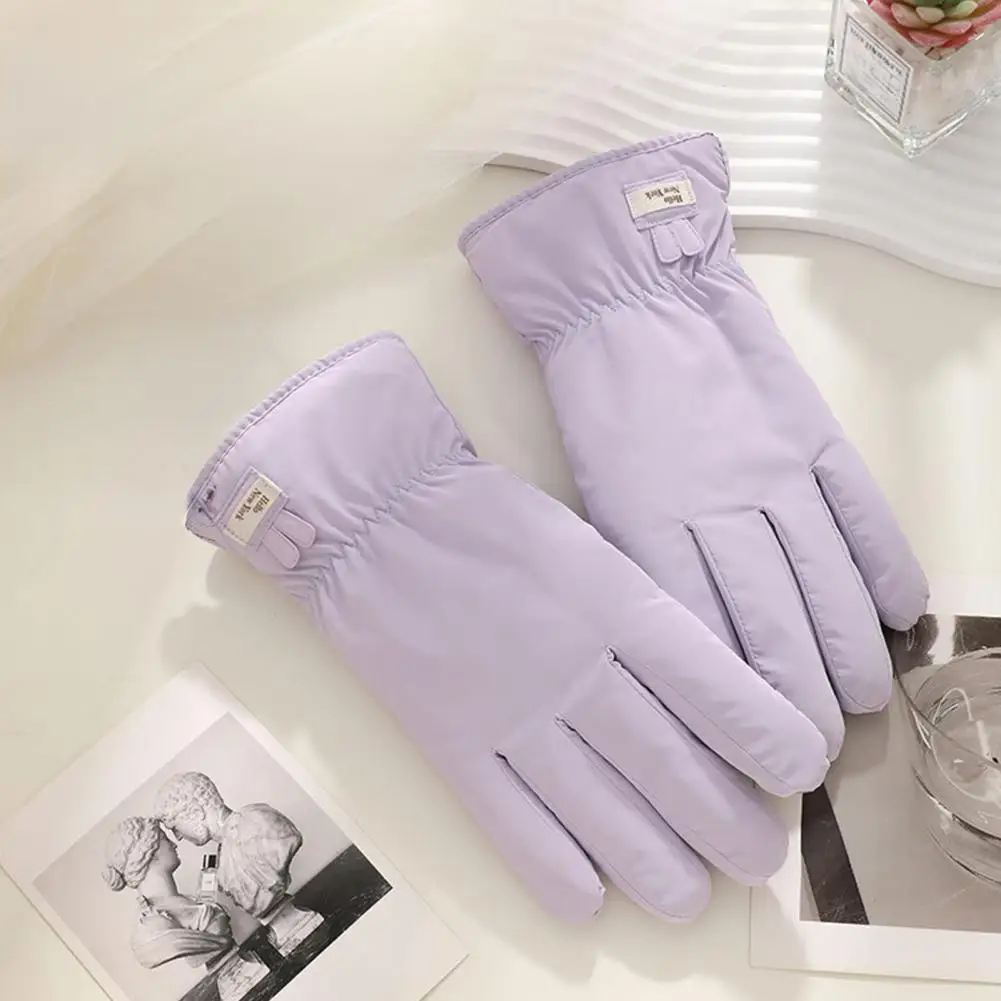 

Бархатные теплые перчатки Женские ветрозащитные зимние перчатки с сенсорным экраном Нескользящие водонепроницаемые дизайнерские толстые перчатки для велоспорта лыжного спорта