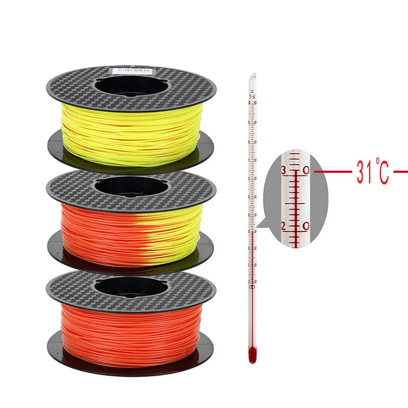 Color Change with Temperature 3D Printer Filament PLA Sublimation Plastic Chameleon 3D Printing Material 1.75mm 1kg/500g/250g