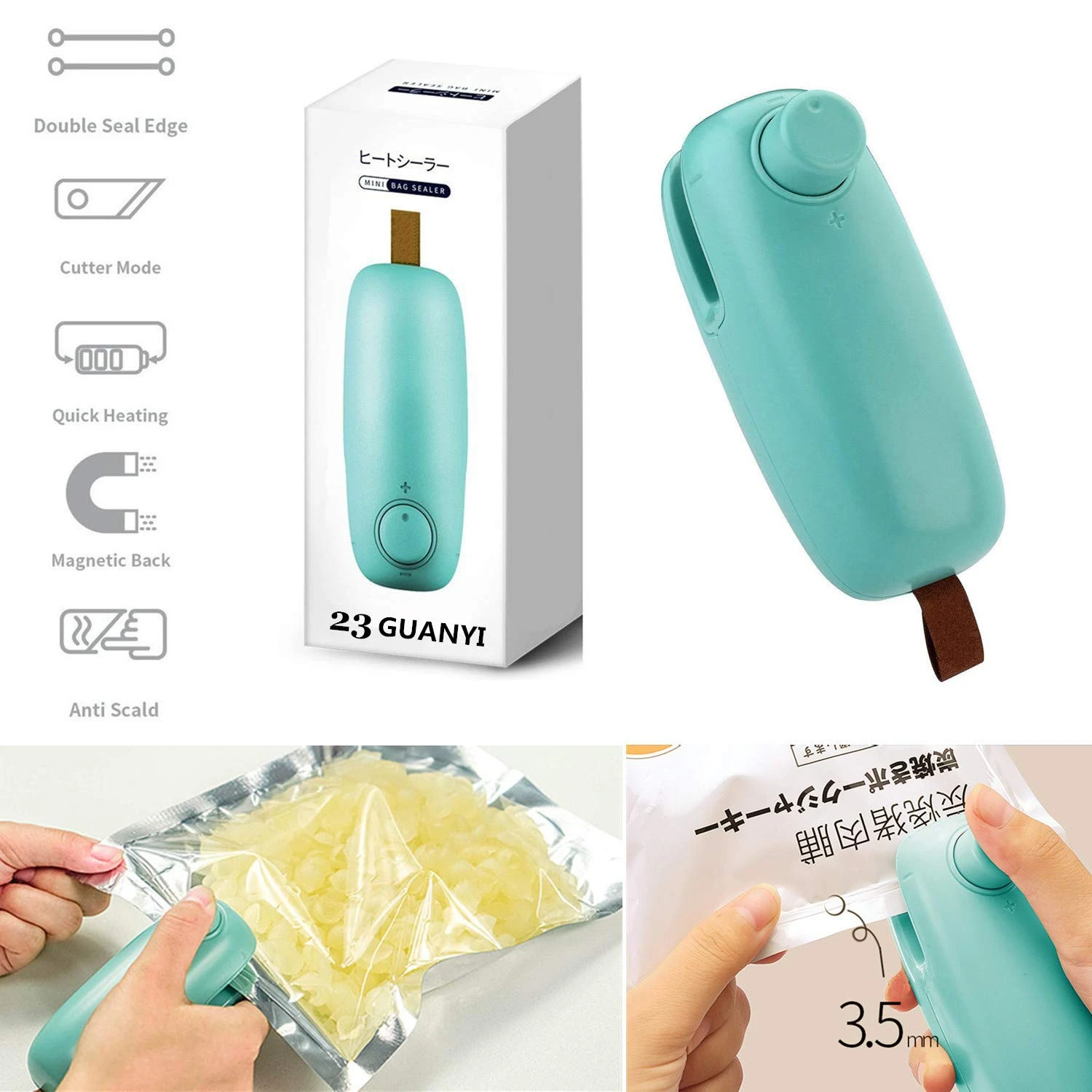 Mini de bolsas máquina de calor de mano, sellado plástico térmico para de plástico, herramienta de almacenamiento de cocina|Clips para bolsa| - AliExpress