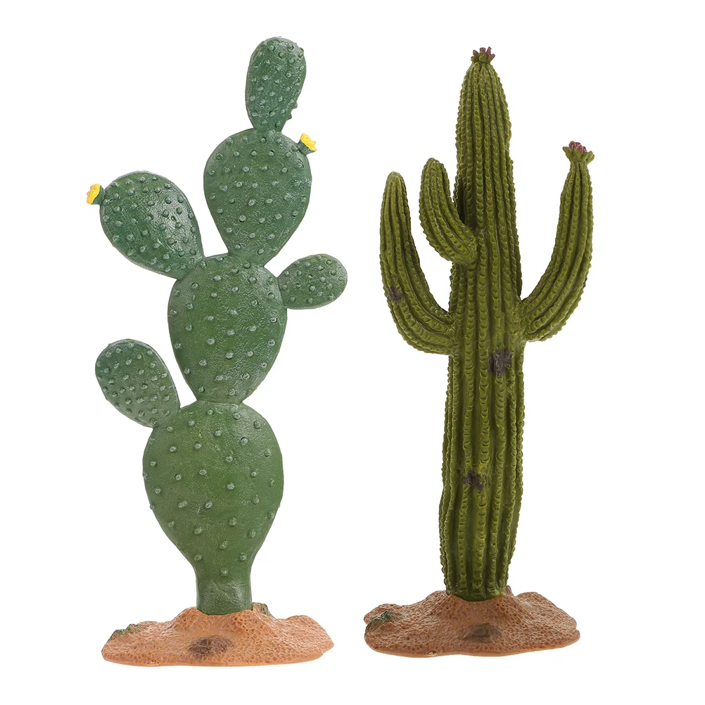

Micro Landscape Cactus Small Potted Plant Resin Charms Tabletop Simulation Cactus Modeling Ornament Craft Home Office Decor