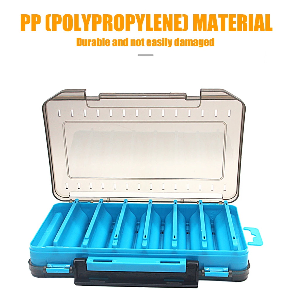 1pc Double Sided Fishing Tackle Box With For Hooks, Lures, And Baits - Portable Fishing Accessories Organizer