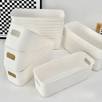 ใหม่ STACKABLE Desktop Storage กล่องผลไม้เครื่องสําอางค์ Sundries ขนาดใหญ่ความจุห้องครัว Bin Coverless Organizer คอนเทนเนอร์ 1