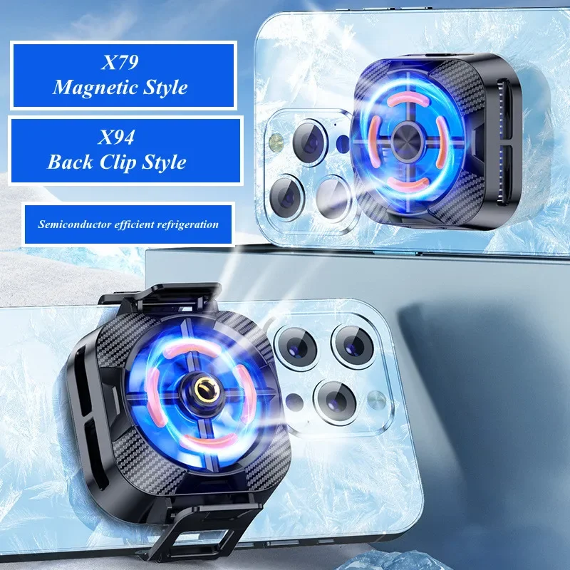 NEW X79 Mobile Phone Semiconductor Refrigeration Cooling Fan Radiator PUBG Game Cooler For IPhone Android Cool Heat Sink_voghion.com