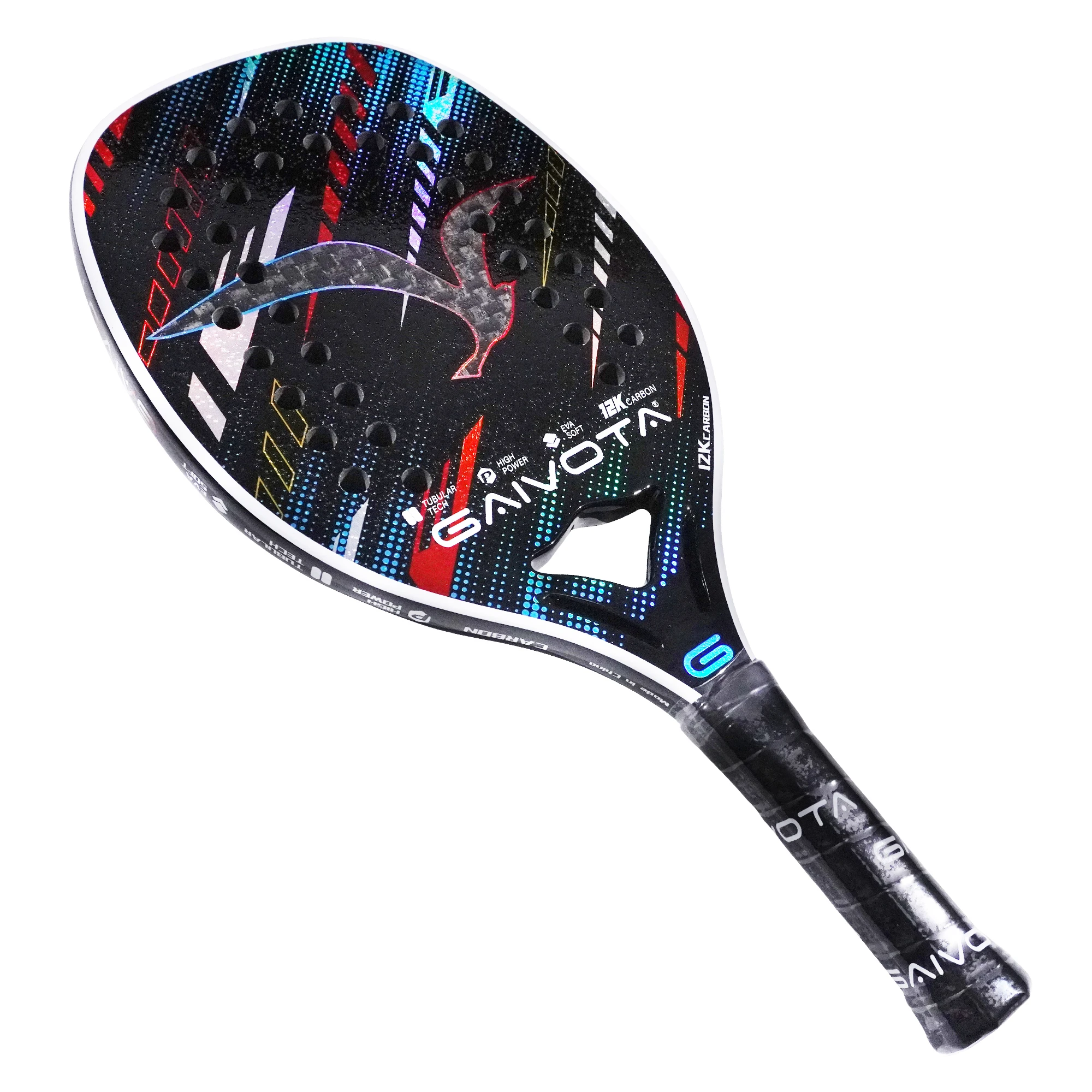 Beach Tennis Racket Carbon Fiber 12K thick 20MM racket surface treatment+bag GAIVOTA 2025 professional
