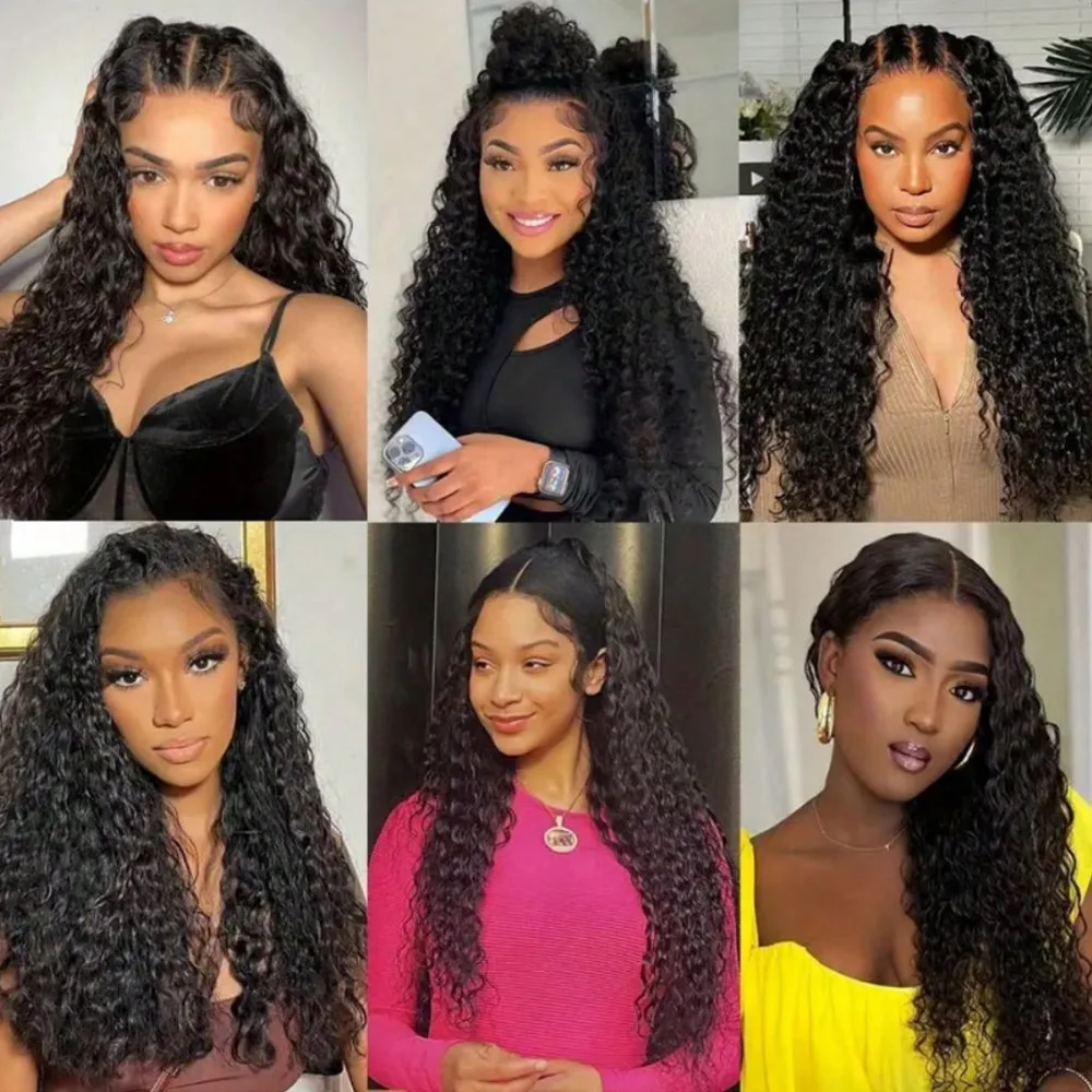 200% Density 13x4 HD Transparent Jerry Curly Lace Front Wig Human Hair Pre Plucked Kinky Curly Lace Front Wigs Human Hair Wig