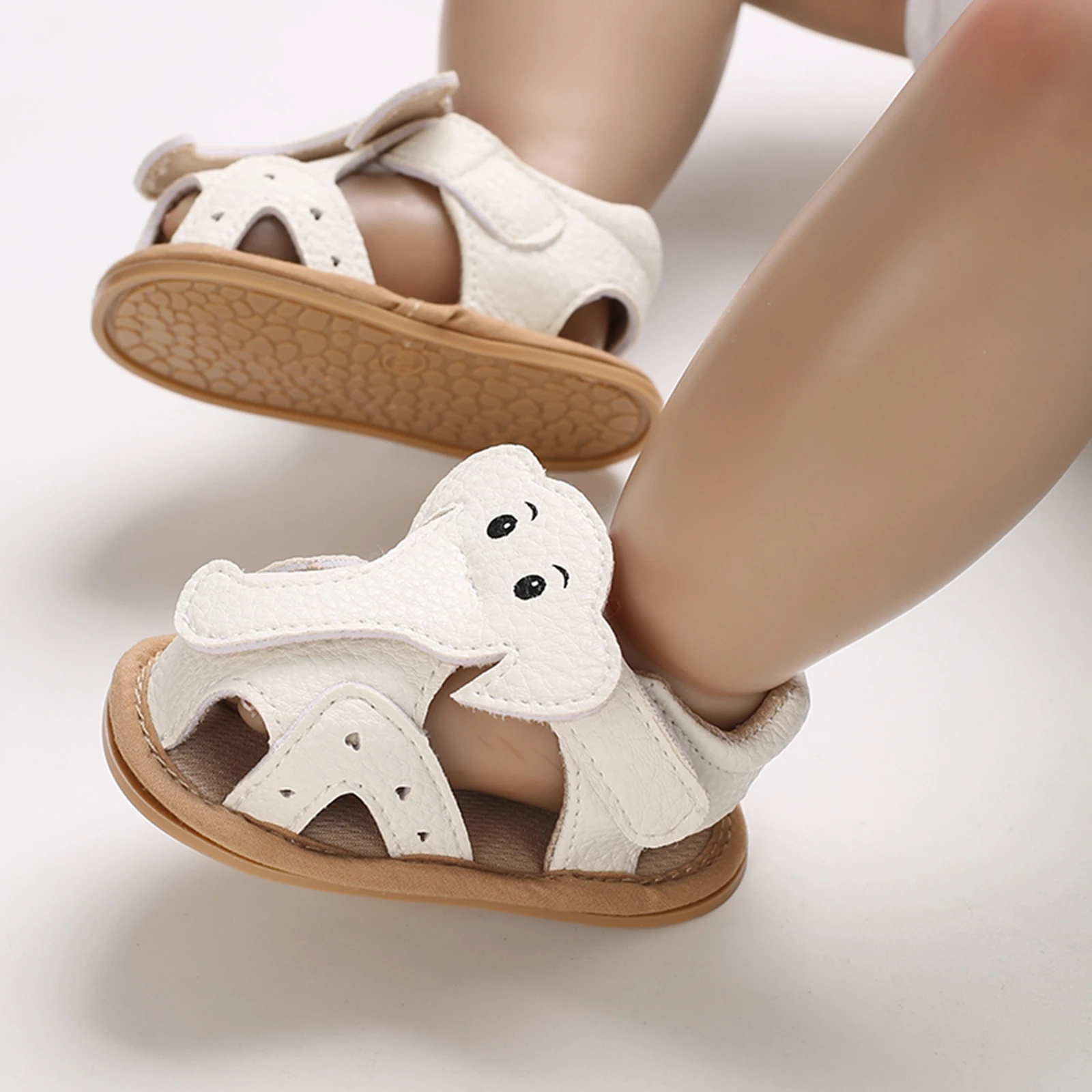 0-18 Months Baby Girls Boys Sandals Beach Shoes Cute Cartoon Elephant Non-Slip Soft Toddler Mules Slides Sandals Clogs Slipper