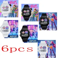 KPops Demons Hunters Men Sports Watches Anime Digital Watches Multifunction Waterproof Wristwatch Silicone Electronic Clock Gift