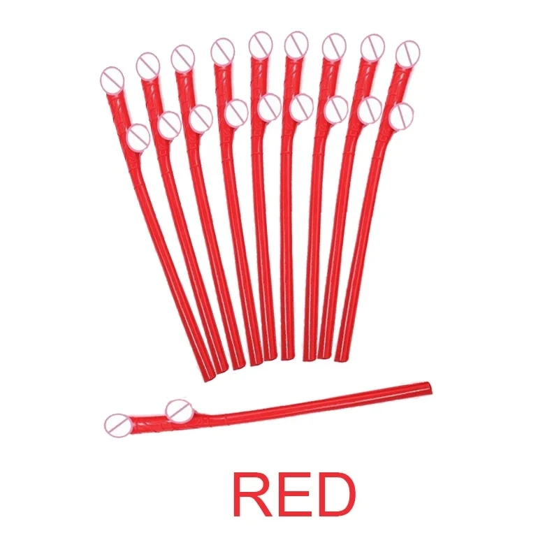 10 pcs Drinking penis straws Bridal Shower Sexy Hen Night Willy Penis Novelty Nude Straw for Bar Bachelorette Party supplies