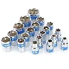8-36mm CR-V Steel Anti-rust Treatment Ratchet Wrench Socket 1/2 Inch Blue Drive Short Hex Sockets Nut Removal 4