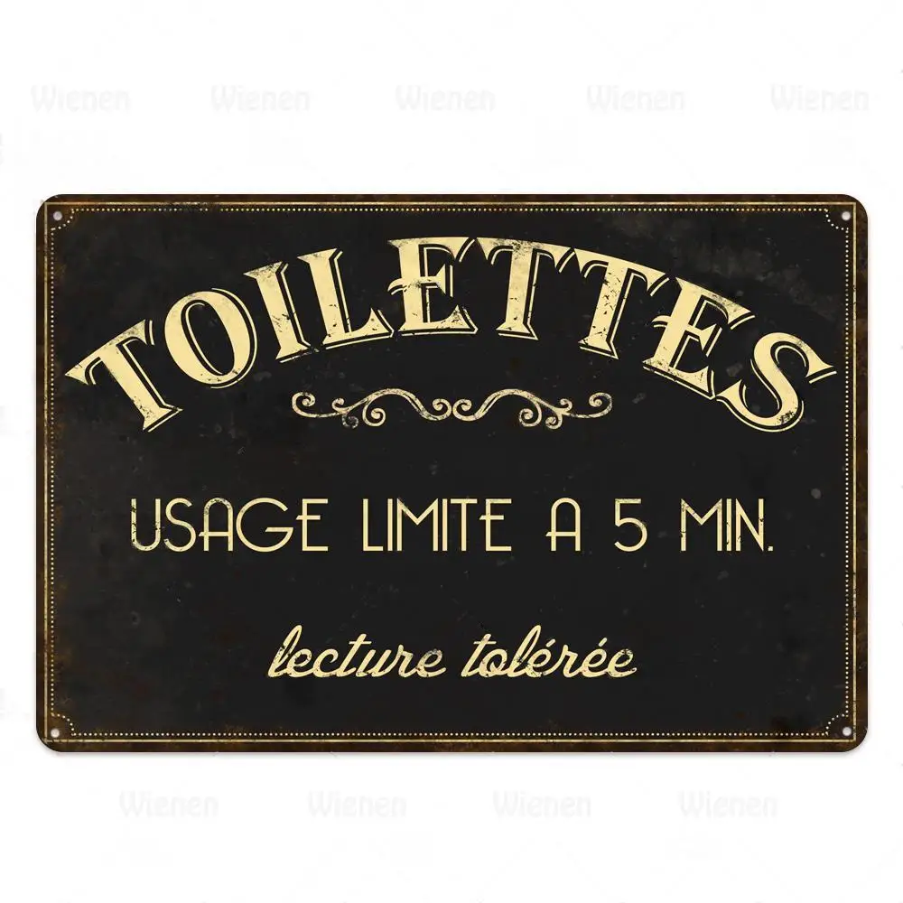 

Toilet Bathroom Tin Signs Metal Vintage Plaque WC Poster Bar Wall Decorative Bathroom Painting Plate Home Decor