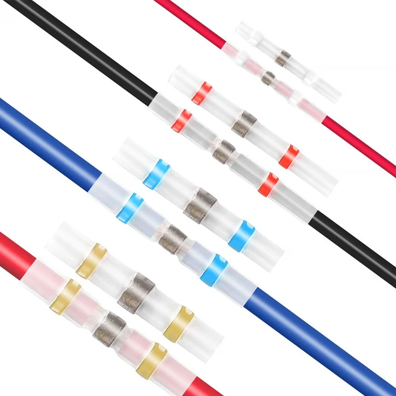 Waterproof Solder Seal Heat Connector Shrink Butt Connectors Lug Terminals Electrical Wire Car Insulated Terminal 50/100/200Pcs