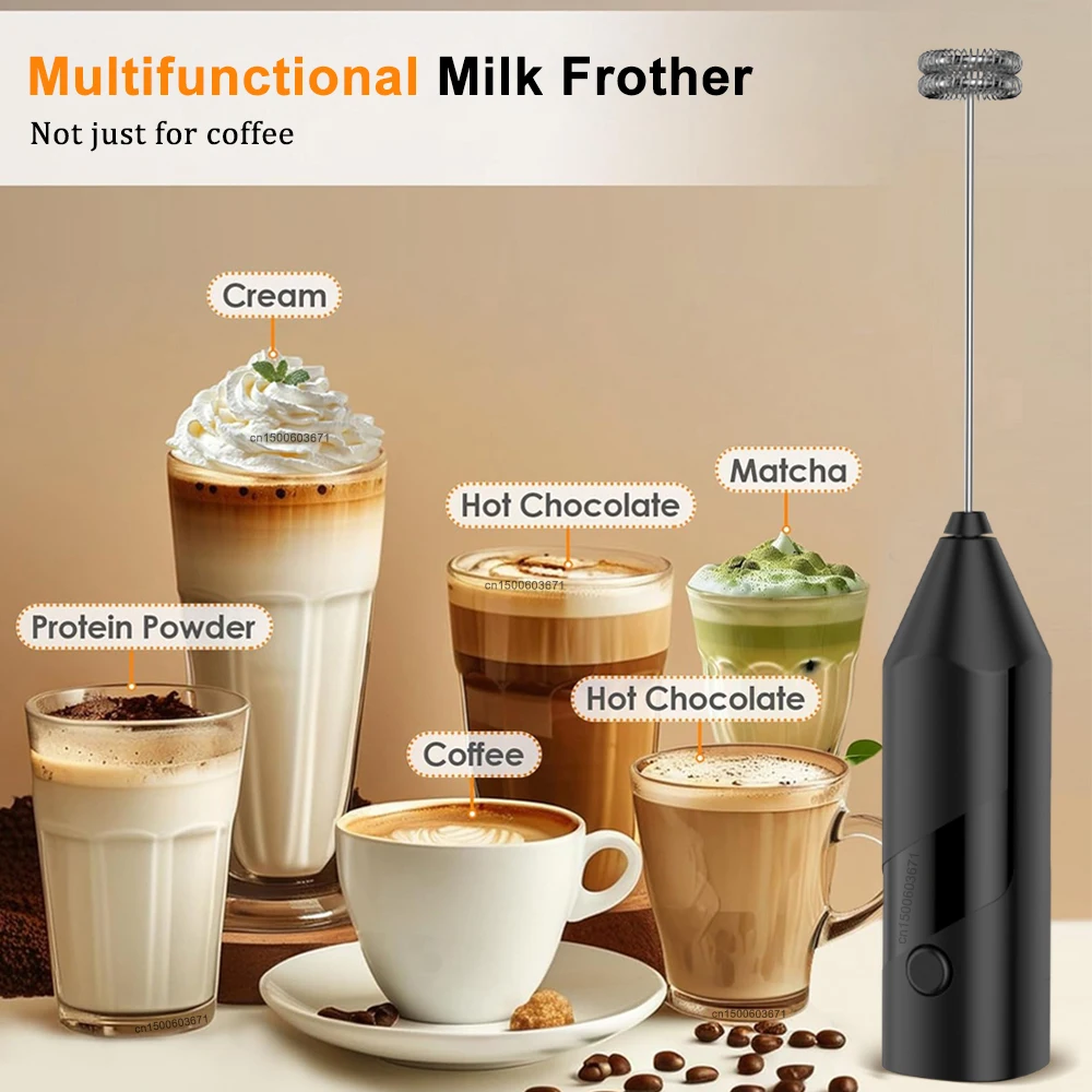 Wireless Electric Milk Frother and Foam Maker for Coffee, Lattes, Cappuccinos, Matcha, and More