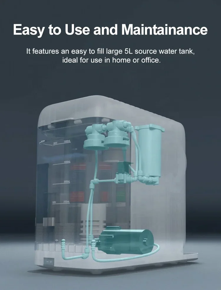 Envitek Countertop Reverse Osmosis Water Filter 5 stages Water Purifier with 1.3 Gallon Tank