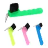 Hoof Pick with Brush Horse Grooming Tool Green Pink Blue Fluorescent Yellow 4