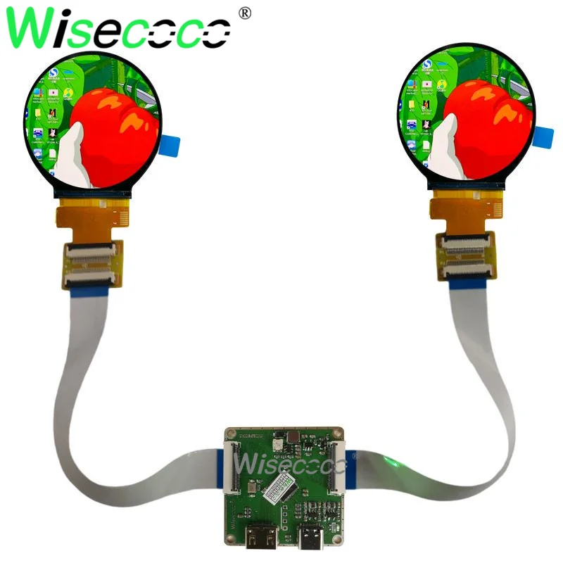 Dual Lcd Round Display Driver Board Ips 3rgb Mais 18rgb Painel Circle 60hz 2.1 480x480 - Imagem 4
