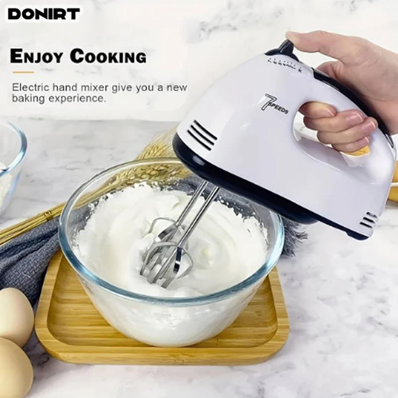 100W 7 Speeds Milk Frothers Mini Mixer Food Blender Multifunctional Food Processor Kitchen Cream Whipper Electric Cooking Tools
