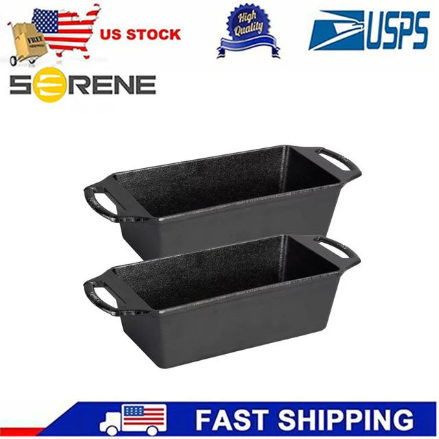 8.5 x 4.5 inch Seasoned Cast Iron Loaf Pan