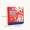 Wooden Logical Thinking Matching Puzzle Cognitive Board Montessori Teaching Aid Fruit Animal Pairing Board Educational toys 6