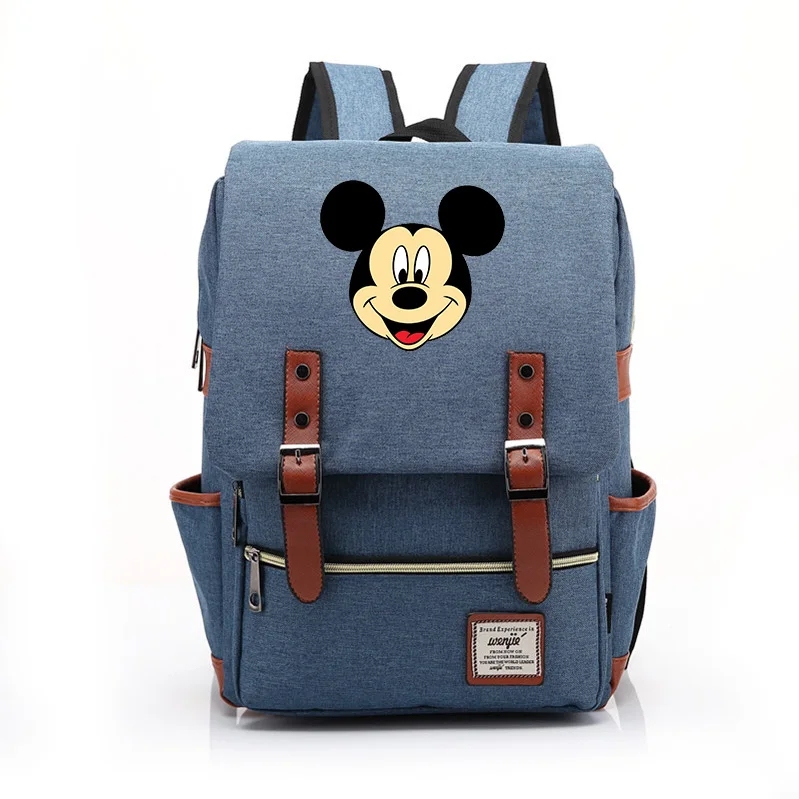 Disney Mickey Minnie School Bags Students Laptop Backpacks Women Men Travel Bags Teenager Bookbag Unisex College Backpack